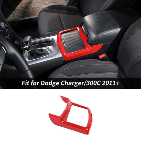 Interior Central Cup Holder Frame Trim Cover For Dodge Charger/300C 2011+ Accessories | CheroCar