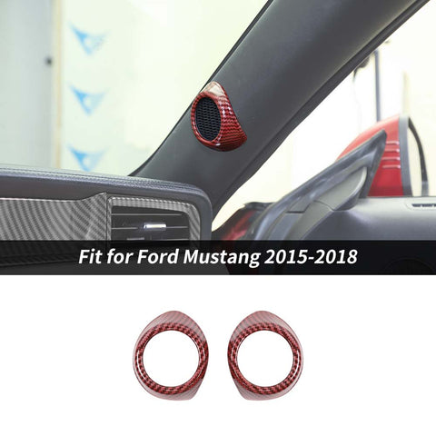 Interior A-pillar Speaker Cover Trim Decor For Ford Mustang 2015-2018 Accessories | CheroCar