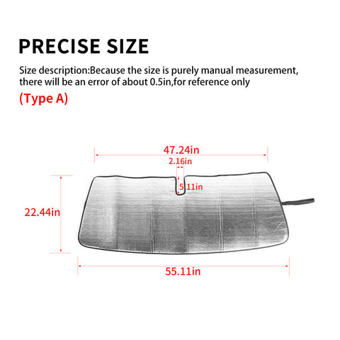 For 2010-2023 Toyota 4Runner Front Windshield Sunshade Folding Sun Shade Visor Heat Shield Cover