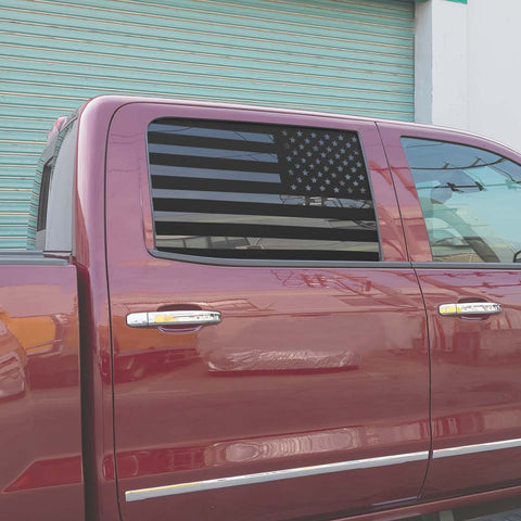 Car Rear Window Trim Stickers For Chevy Silverado/GMC Sierra 2014-2017 American flag Accessories | CheroCar