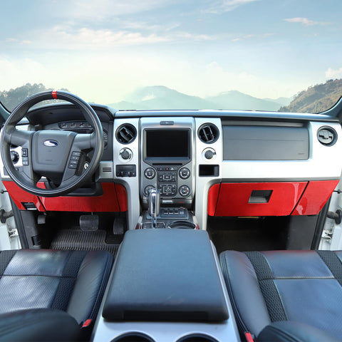 For 2009-2014 Ford F150 Raptor Front Dash Panel Center Console Decor Cover Trim