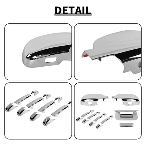 For 2007-2013 Chevy Silverado/GMC-SIERRA Reverse Mirror/Car Door/Tailgate Handle Shell Trim Cover