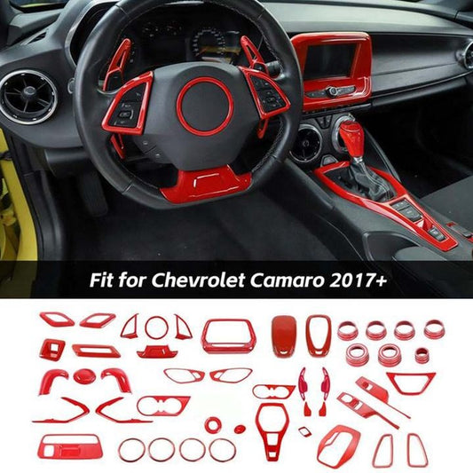 Car Interior Red Decoration Cover Stickers Trim For Chevrolet Camaro 2017