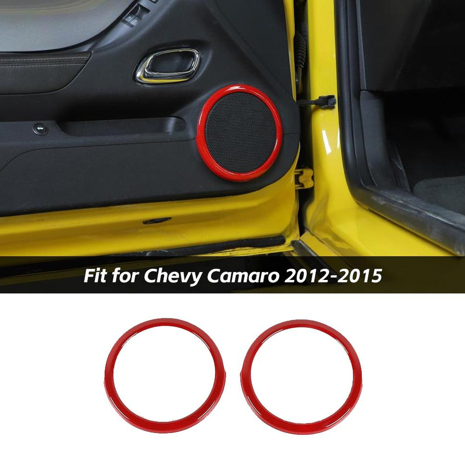 For 2012-2015 Chevy Camaro Interior Door Speaker Horn Cover Ring Trim Frame