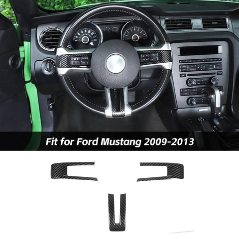 Center Control Steering Wheel Trim Decor For Ford Mustang 2009-2013 Accessories | CheroCar