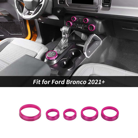 Air Condition 4WD Switch Knob Trim Ring for Ford Bronco 2021+ Accessories｜CheroCar