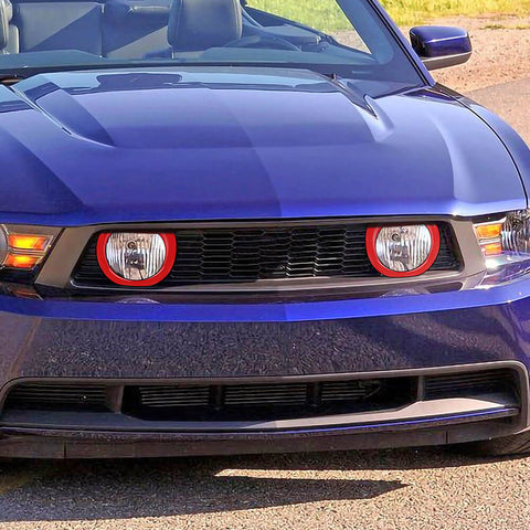 For 2010-2014 Ford Mustang Front Bumper Grille Light Trim Cover Decoration