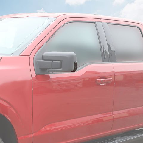 For 2021+ Ford F150 Rearview Mirror Turn Signal Light Decor Lamp Trim Smoked Black