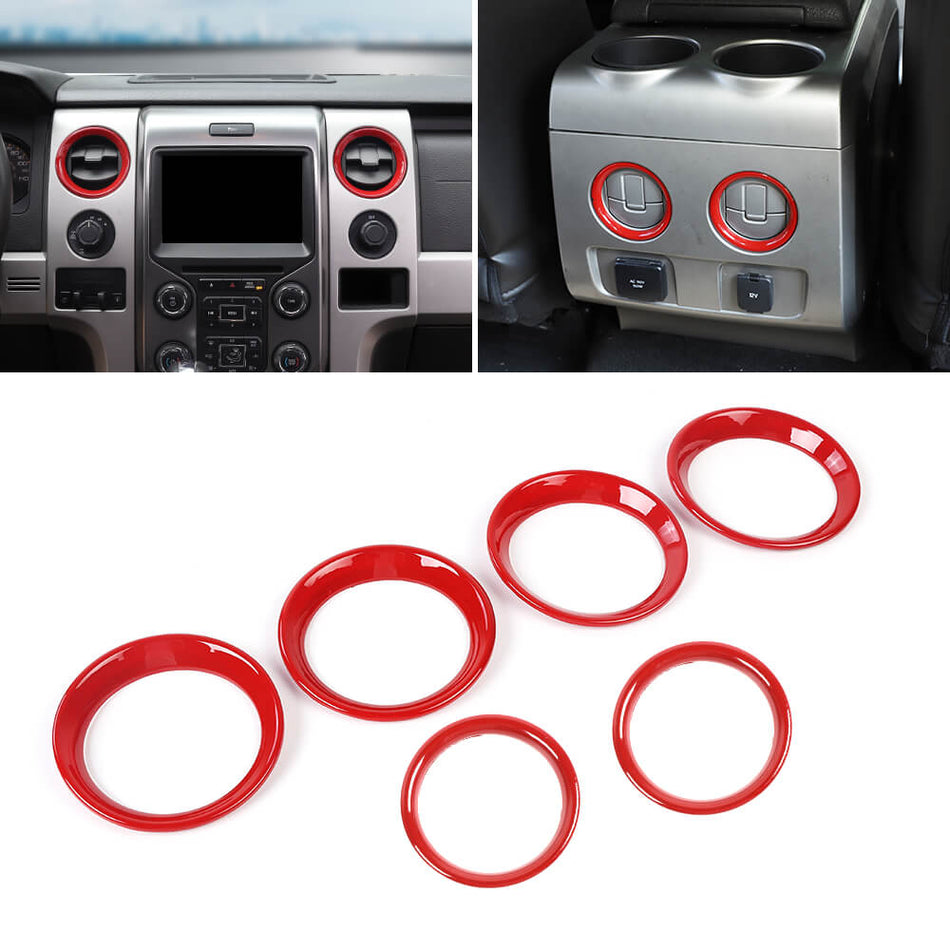 For 2009-2014 Ford F150 Raptor Air Condition Vent Outlet Trim Decor Ring