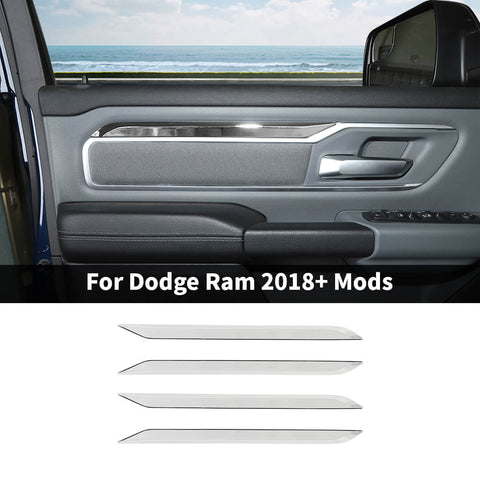 For 2018+ Dodge RAM Interior Car Door Decoration Strips Trim Cover