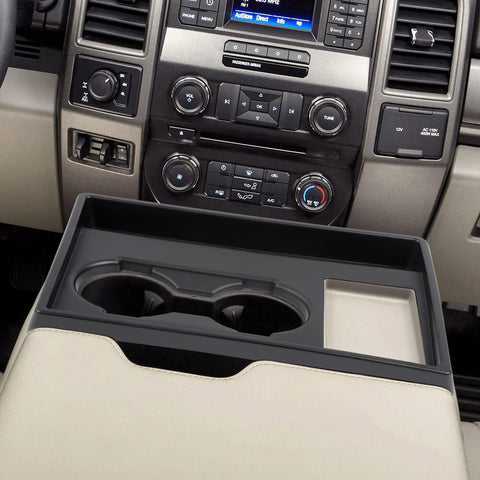 For 2015-2020 Ford F250/F350/F450/F550 Front Cup Holder Storage Box Organizer Tray