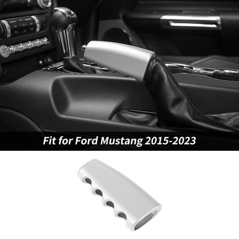 For 2015-2023 Ford Mustang Aluminum Alloy Car Gear Shift Knob Hand Brake Level Decor Cover