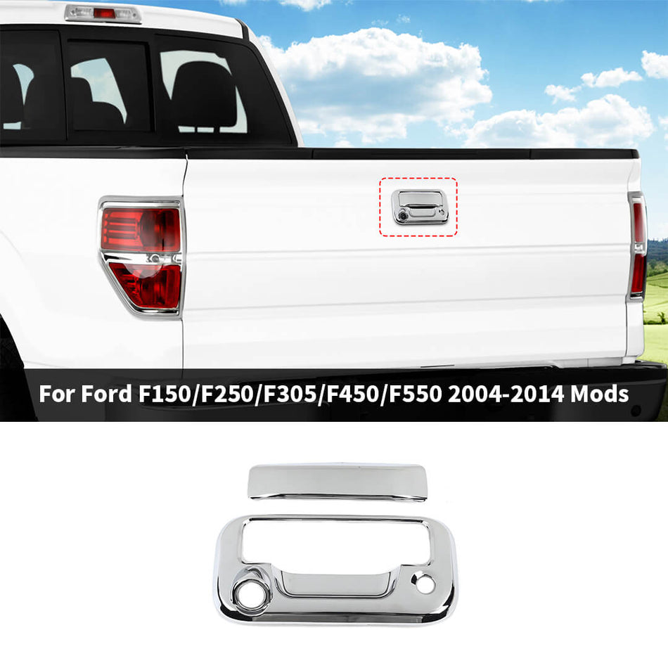 For 2004-2014 Ford F150 & 2008-2016 F250/F350/F450/F550 Tailgate Handle Cover Plastic Door Handle Shell Trim Cover