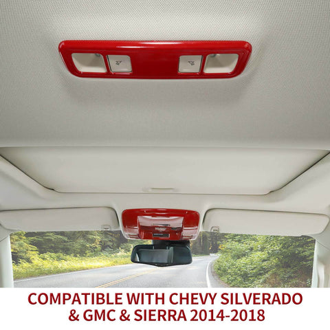 For Chevy Silverado GMC SIERRA 2014-2018 Reading Light Lamp Panel Cover Trim Accessories | CheroCar