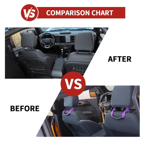 Car Rear Seat Back Headrest Grab Handle Set For Universal Car Accessories | CheroCar