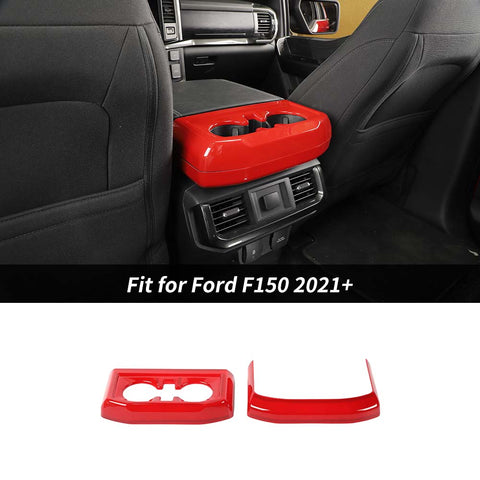 Interior Rear Cup Holder Panel Trim Cover For Ford F150 2021+ Accessories | CheroCar