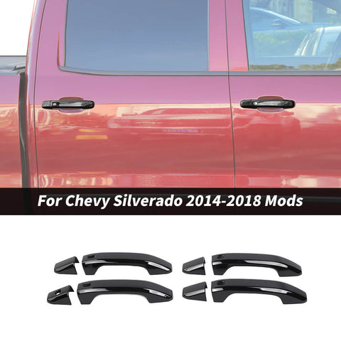 For 2014-2018 Chevy Silverado/GMC Sierra/2014-2019 Suburban/GMC YUKON/Tahoe Outer Door Handle Shell Cover Trim 4 Door