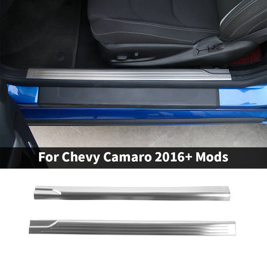 For 2016+ Chevy Camaro Inner Door Sill Threshold Scuff Plate Trim Cover