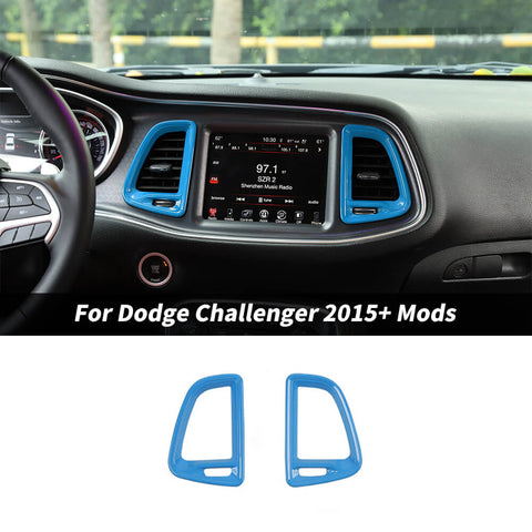 For 2015+ Dodge Challenger Dashboard Center Air Vent Outlet Cover Trim