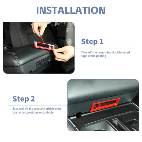 For 2021+ Ford F150 Center Armrest Box Switch Button Cover Trim