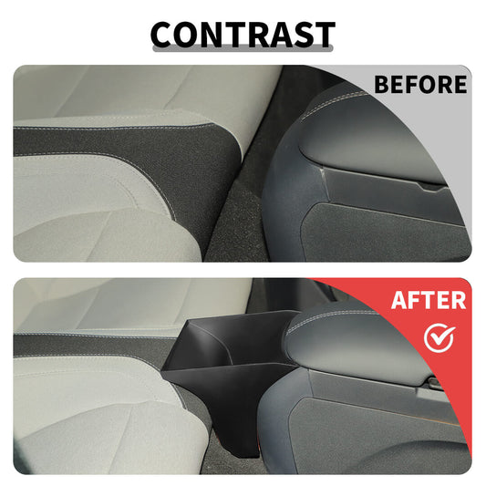 For 2015+ Ford Mustang Car Door Inner Armrest Rear Center Storage Box Kit (3 pcs)