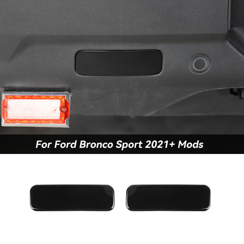 For 2021+ Ford Bronco Sport Smoked Black Rear Fog Light Lamp Guard Protector Cover Trim