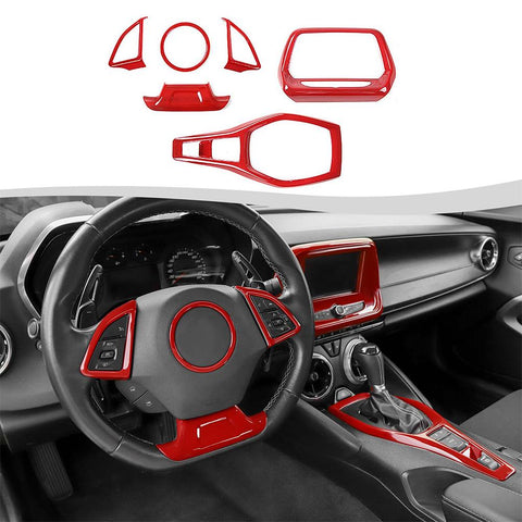 44 x Interior Full Set Decoration Cover Trim Kit For Chevy Camaro 2017+ Red Accessories | CheroCar