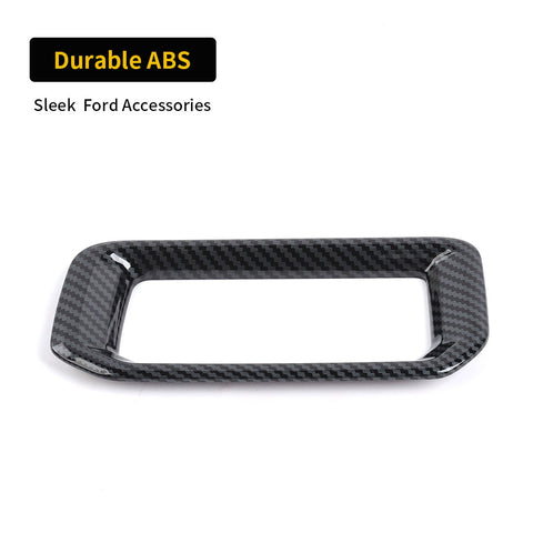 For Ford 2024+  Mustang Center Console Air Vent Trim Rings Carbon Fiber Pattern