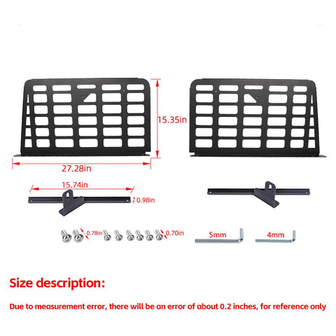 Metal Trunk Side Storage Hanging Plate Rack Carrier For Ford Bronco 2021+ 2/4-Door Accessories | CheroCar