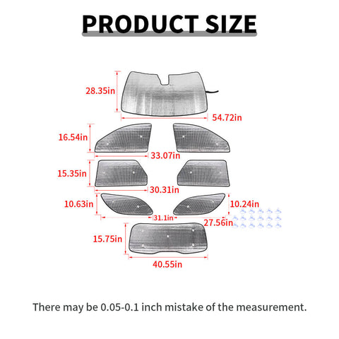 For 2011+ Dodge Durango Car Windshield Visor Side Window Sun Shade