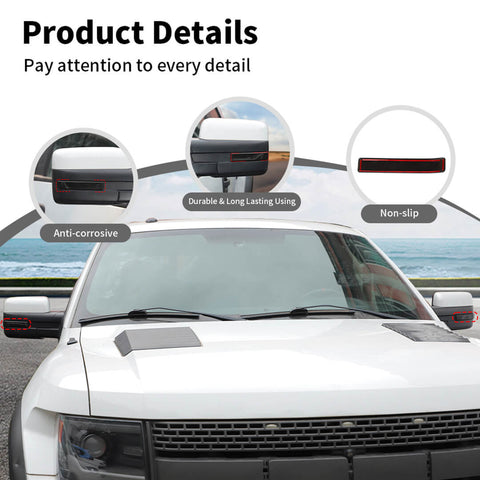 For 2009-2014 Ford F150 Raptor Rearview Mirror Turn Signal Light Trim Cover