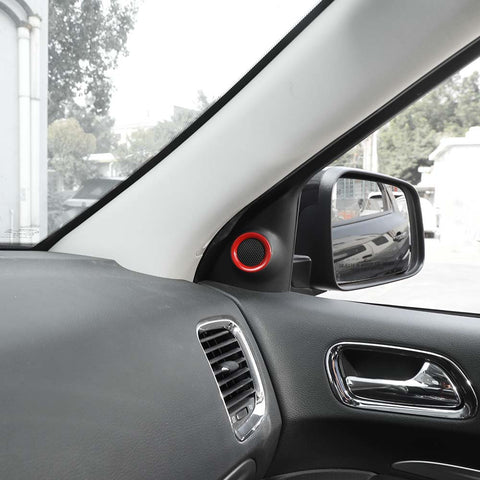 Car Front A-pillar Side Horn Speaker Cover Ring Trim Bezel For Dodge Durango 2011+ Accessories | CheroCar