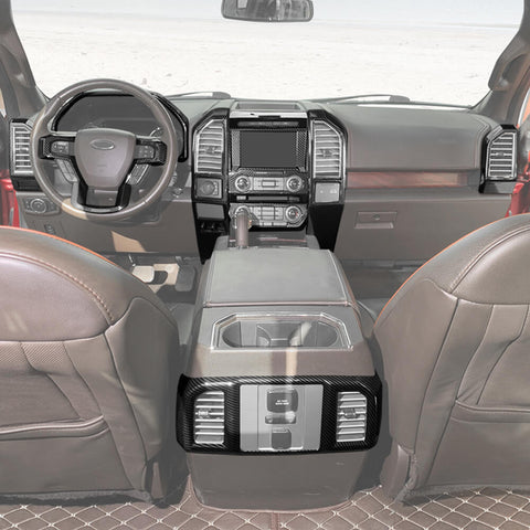For 2015-2020 Ford F150 25x Inner Center Dash Panel Interior Trim Kit Carbon Fiber