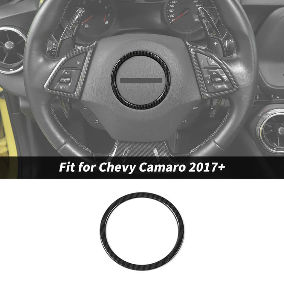 For 2017+ Chevrolet Camaro Steering Wheel Central Ring Trim Decor Cover