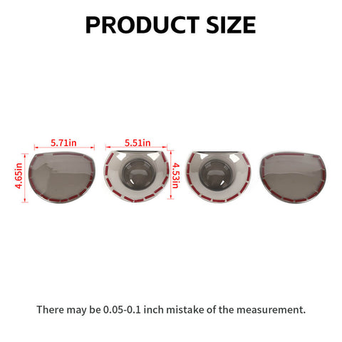 For 2015+ Dodge Challenger Smoked Black Headlight Lamp Cover Trim Decoration