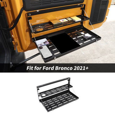For 2021+ Ford Bronco Double Layer Rear Door Tailgate Table Shelf Storage Rack