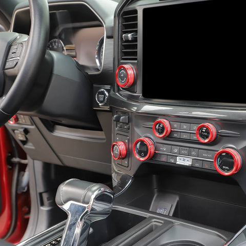 For 2021+ Ford F 150 Air Conditioner Headlight 4WD Trailer Switch Knob Tring Ring Kit