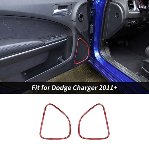 Inner Front Row Door Speaker Stereo Frame Decor Ring Trim For Dodge Charger/Chrysler 300C 2011+ Accessories | CheroCar