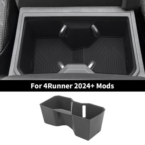 For 2024+ 4Runner Front Rear Drink Cup Holder Inserts Storage Box