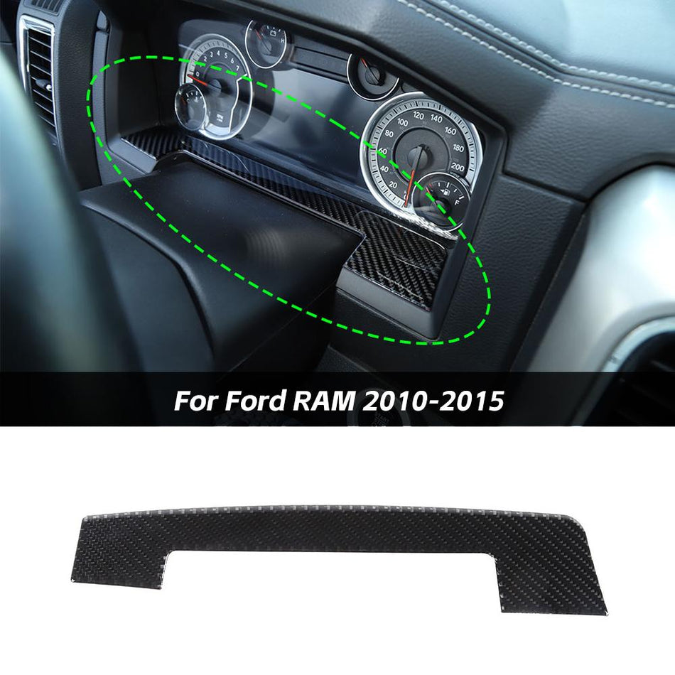 For 2010-2015 Dodge RAM Carbon Fiber Dashboard Frame Cover Trim Decor Stickers