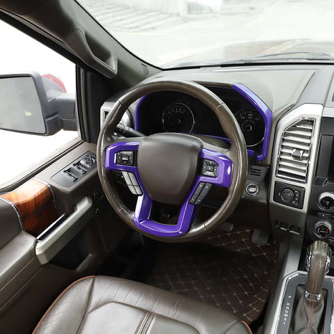 19 x Inner Door Handle & Center Console Kit Decoration For Ford F150 2015-2020 Purple Accessories | CheroCar