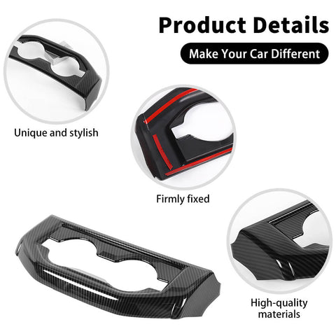 For 2018+ Dodge Ram Rear Row Cup Holder Panel Cover Trim
