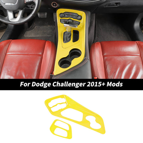 For 2015+ Dodge Challenger Interior Center Gear Shift Panel Trim Cover