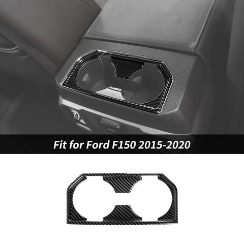 Car Armrest Box Rear Cup Holder Cover Trim Frame For Ford F150 2015-2020 Accessories | CheroCar