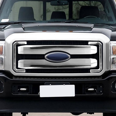 For 2011-2016 Ford F250/F350/F450/F550 Exterior Front Mesh Grille Trim Cover