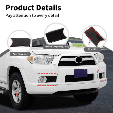 For 2010-2013 4Runner Front Bumper Side Fog Light Lamp Guard Trims Cover