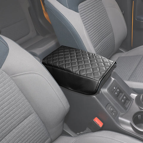 For 2021+ Ford Bronco Center Console Storage Box Armrest Leather Cover Pad