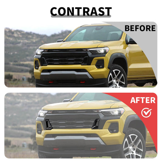 For 2023+ Chevy Colorado Front Side Bumper Grille Air Outlet Insert Cover Trim