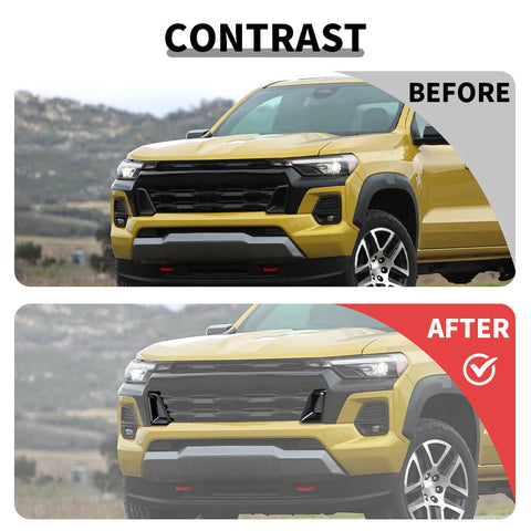 For 2023+ Chevy Colorado Front Side Bumper Grille Air Outlet Insert Cover Trim