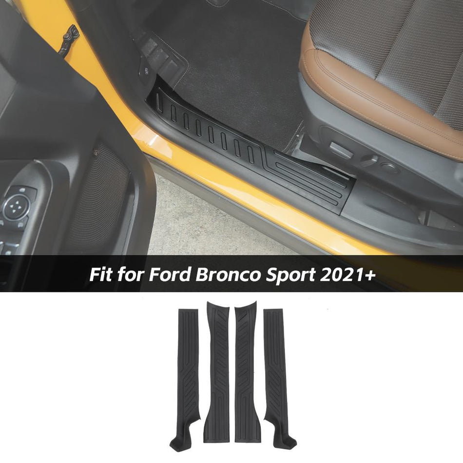 For 2021+ Ford Bronco Sport Door Sill Guard Scuff Plate Protect Covers Kit